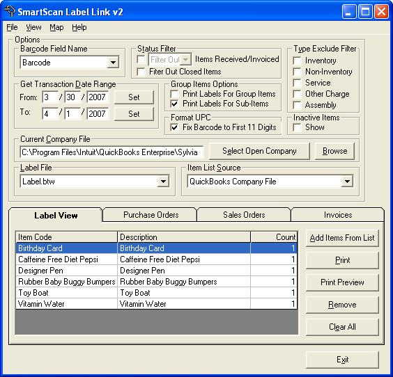 barcode printing software